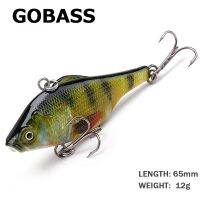 [HOT LIAXLLWISAAZH 534] GOBASS Lipless Lure สำหรับตกปลา VIB เหยื่อ Rattlins อุปกรณ์ตกปลา Crank Wobblers สำหรับ Pike Perch 65มม. 12G Jerkbait Bass Lures