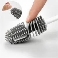 Bottle Brush Silicone Milk Bottle Brush 360° Long Handle Cup Brush Household Cleaning Brush Kitchen Brush Bottle Cleaning Tools Cleaning Tools