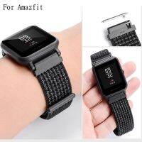 สายนาฬิกาข้อมือไนล่อน 20 มม. 22 มม. สําหรับ Amazfit GTS 2 2e 3 GTS2 Mini GTR 3 pro 47 มม. GTR2 2e stratos 2 3 【QYUE】