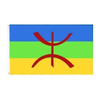 VERTICAL  90x150cm Berber North Africa Flag Amazigh Flag Cables