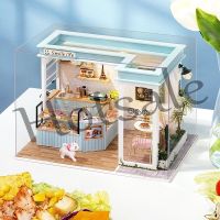 【hot sale】 ஐ卐 B32 [7 Days Delivery] Cutebee DIY Dollhouse Milk Tea Shop Small Cake Shop with Dust Cover Toy gifts for Birthday C16