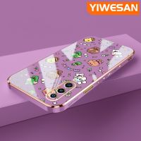 YIWESAN เคสสำหรับ Huawei P30 P30โปร P30ไลท์,เคสการ์ตูนสัตว์ขนาดเล็กเคสซิลิโคนชุบดีไซน์ใหม่ด้านข้างฝาปิดเลนส์เต็มเคสป้องกันกล่องกันกระแทกกล้องถ่ายรูป