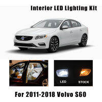 16pcs White Canbus LED Interior Light Reading Bulbs Kit Fit For Volvo S60 2011-2015 2016 2017 2018 Cargo Courtesy License Lamp