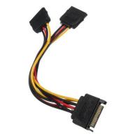 15 Pin SATA Male to 2x15-Pin Female Power Adapter Extension Cable Cord 7.68