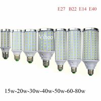 E14โคมไฟ E27สูง20W E40 50W 220V 1ชิ้นโคมไฟอลูมิเนียม LED ระบายความร้อน110V กำลังไฟ12W 30W 80W 15W 40W 40W หลอดไฟ60W