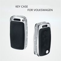 ✾✱ LUNASBORE Luxury Diamond Key Shell Holder Remote Car Key Case Cover For Volkswagen VW Polo Passat Tiguan Bora Gift Accessories