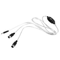 USB IN-OUT MIDI Cable Converter PC to Music Keyboard Adapter Cord