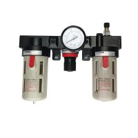 BC4000 Air Source Treatment Filter Oil Water Separator 1/2 PT Thread Pressure Regulator Kit Pressure Regulating Valve Lubricator