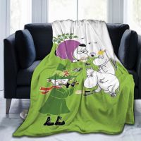 【In stock】Moomin Warm and soft air conditioning blanket, sofa bed, living room, technology printing