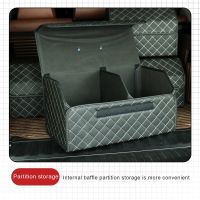 ▼△❈ Car Trunk Organizer Box Large Capacity Auto Multiuse Tools Storage Bag Stowing Tidying Leather Folding For Emergency Storage