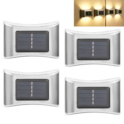Outdoor Solar LED Lights IP65 Waterproof Lighting for Deck Fence Patio Front Door Landscape Yard and Driveway Path Wall Light