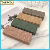 OVERCO เคสป้องกันรอย กล่องใส่แว่นตา ป้องกันการกด หนังพียู กล่องใส่แว่นกันแดด แฟชั่นสำหรับผู้หญิง น้ำหนักเบามาก สำหรับผู้หญิง