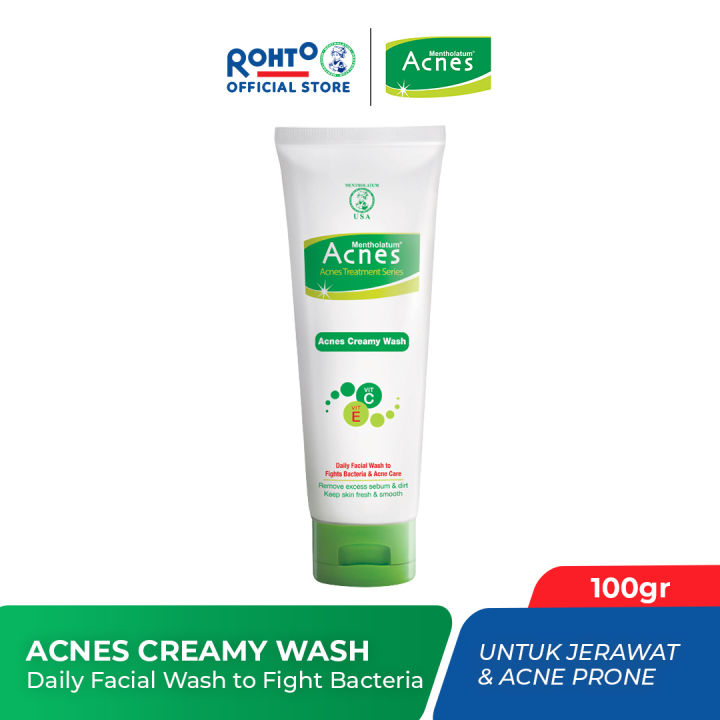 Acnes Creamy Wash - 100gr (Cleaning The Face By Removing Excess Oil And ...