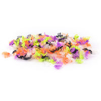 Rong Rong shop 200ชิ้น/เซ็ต Halloween Plastic mixed-Color Miniature spiders ตกแต่งของเล่นขนาดเล็ก