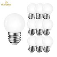 10pcs/lot G45 PC Milky Plastic Led Bulb Globe Edison Led Light Lamp Milk 1W 2W 3W E27 220V Warm White SMD Ball String Light Bulb