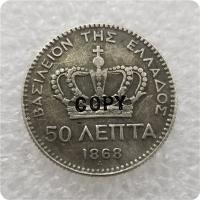 【CW】✇✼▣  GREECE- 50 Lepta- 1868A COPY commemorative coins-replica coins medal collectibles