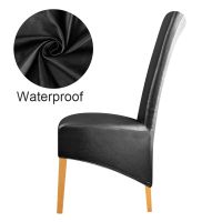 1 Piece Waterproof PU Fabric XL Size Chair Cover High Back Big Size Dining Seat Covers Seat Case Chair Protector