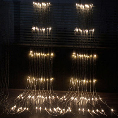 3X3M 3Ｘ2Ｍ LED Christmas Waterfall Fairy String Lights Meteor Shower Garlands Lamp For Window Curtain Wedding Party Holiday Decor