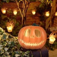 ◈๑ Halloween Pumpkin Lantern Big Pumpkin Openwork Luminous Jack-o-lantern Easter Halloween Jack-o-lantern Decoration Ornament