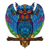 Funny Owl Wooden Puzzle For Children Adults Educational Toys Gifts Interactive Wooden Jigsaw Puzzle Games DIY Puzzle Crafts Gift