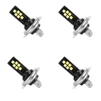 4ชิ้น9-32V รถบรรทุก H7ชุดไฟหน้ารถมอเตอร์ไซค์แบบ Led ซังสูงหลอดไฟหรี่แสงได้6000K โคมไฟแสงหมอกสีขาวชิ้นส่วน Diy