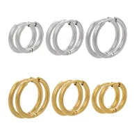 ZHUKOU NEW Hoop earrings Stainless Steel earrings round small hoop earrings 2022 trend Fashion women Jewelry Wholesale VE625