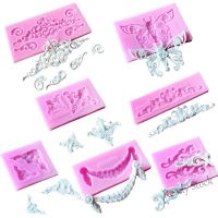 【Ready Stock】 ✾☁﹍ C14 3D Craft Baroque Scroll Relief Silicone Mold Cake Decorating Tools Fondant Chocolate Candy Gumpaste Mold Cupcake Frame Baking