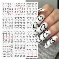 【CW】 12pc Valentine 39;s Day Stickers Decals And Pattern Charms Manicure LABY001-012