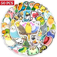 Kawaii Cartoon Parrot Stickers Colorful Bird DIY Laptop Skateboard Luggage Cup Bike Motorcycle Phone PVC Waterproof Child Toys Stickers Labels