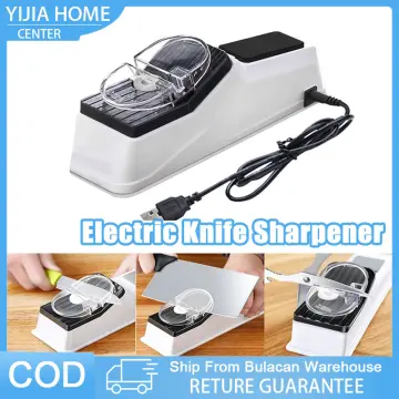 Electric Knife Sharpener Automatic Adjustable USB Rechargable Home
