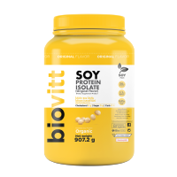 [รับประกันความอร่อย] โปรตีนถั่วเหลืองออแกนิค biovitt Soy Protein Isolate ซอยโปรตีน ไอโซเลท | 907.2 กรัม