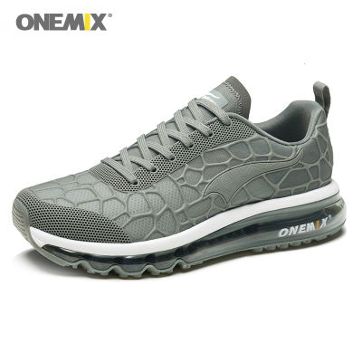 ONEMIX Air Cushion Running Shoes For Men Outdoor Breathable Light Sport Shoes Women Walking Uni Marathon Damping Sneakers
