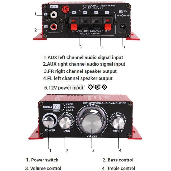 เครื่องขยายเสียงเครื่องเสียงสตอริโอวิดีโอเกม12v-อินพุต3a-ไฟฟ้า2ช่องไฟ-led-hi-fi-ขนาดเล็กสำหรับเครื่องหยอดเหรียญอาร์เคด-diy