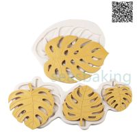 Monstera Leave Silicone Mold Fondant Cake Decoration Silicone Mold Hand Made Decorating Leaves Chocolate Candy Bread Cake  Cookie Accessories