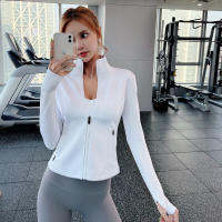 2022 Sports Running Jackets Women Zipper Gym Yoga Outwear Slim Stand Collar Fitness Training Workout Jogging Sportswear Top