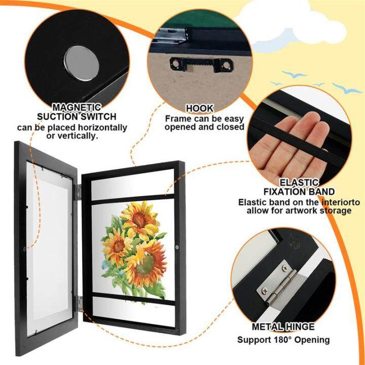 กรอบรูปภาพงานศิลปะของเด็กสำหรับงานศิลปะ3d-2ชิ้น-a4กรอบแนวศิลป์เด็กกรอบรูปเปิดด้านหน้าพร้อมไม้ตั้งได้สำหรับเด็กกรอบโชว์งานศิลปะสำหรับ100ภาพกรอบแนวศิลป์เด็กสำหรับการวาดภาพงานฝีมือ