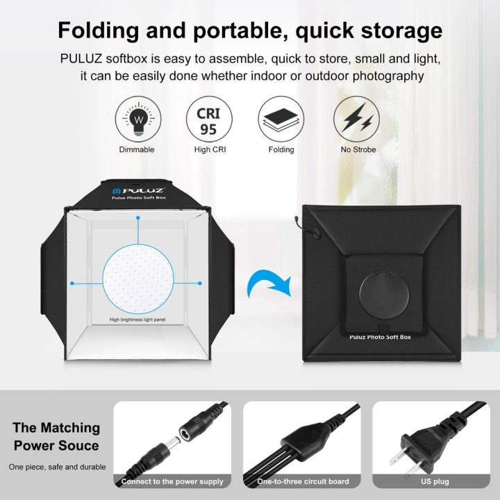 กล่องถ่ายภาพสินค้า-puluz-studio-shooting-tent-softbox-lighting-kit-ขนาด-40-cm-สตูดิโอถ่ายภาพ-ถ่ายสินค้า-พร้อมฉาก-4-สี