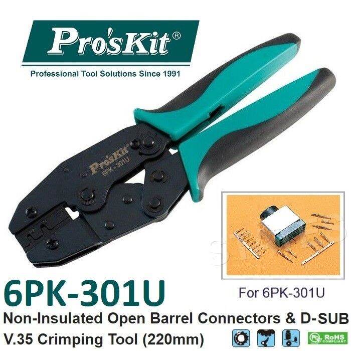 Pro'sKit 6PK-301U Non-Insulated Open Barrel Connectors & D-SUB V.35 ...