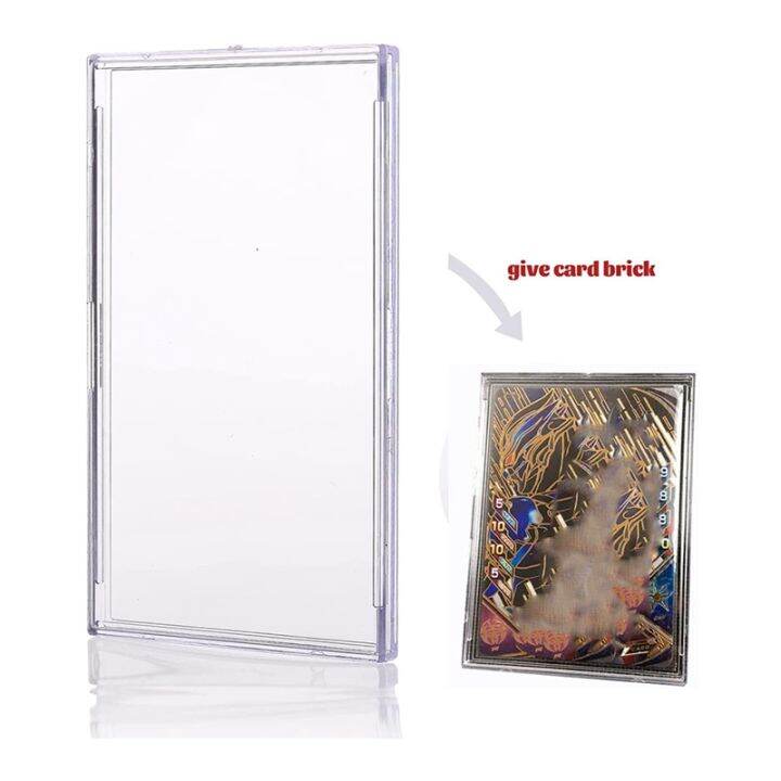 cards-sleeves-top-loaders-10-hard-plastic-card-protector-clear-card-brick-2-display-stand