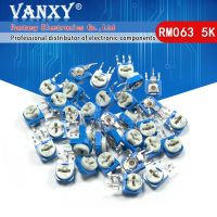 20pcs RM063 5k ohm blue and white can be adjusted resistance potentiometer 502