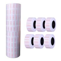 10 Rolls Adhesive Price Labels Paper Tag Sticker Row for Gun