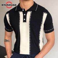 KYUSHUAD เสื้อโปโลถักใหม่สำหรับ ของผู้ชายคือสะดวกสบายและระบายอากาศ