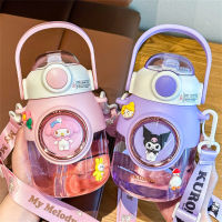 Dream Ranger 820มล. ขวดน้ำ Sanrio ซีรีส์น่ารัก Kuromi Melody Cinnamoroll ถ้วยน้ำพลาสติกความจุสูงพร้อมสายรัด