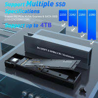 M.2เป็น USB 3.1 Dual Protocol SSD Case, M.2 NVME PCIe NGFF SATA M2 SSD Adapter สำหรับ2230 2242 2260 2280 Nvmesata M.2 SSD ภายนอก