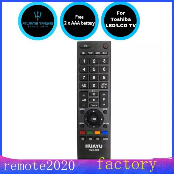 Huayu Toshiba LCDLED TV Remote Control Replacement TV Remote Control RM ...