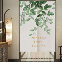 Modern Chinese style flowers and birds kitchen divider 120CM big door curtain with rod 95 80 75 landscape bedroom 180 200CM long partition Living room divider half curtain doorway Japanese style short animal door curtain