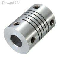 Aluminium coupler Stepper Motor Flexible Coupling 6.35mm to 8mm 6.35x8 mm Shaft Coupler Diameter 19mm Length 25mm