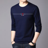 New Fashion Brand Tshirt Mens High Quality Cotton Tops Street Style Trends Long Sleeve T-Shirt Korean Men Clothing