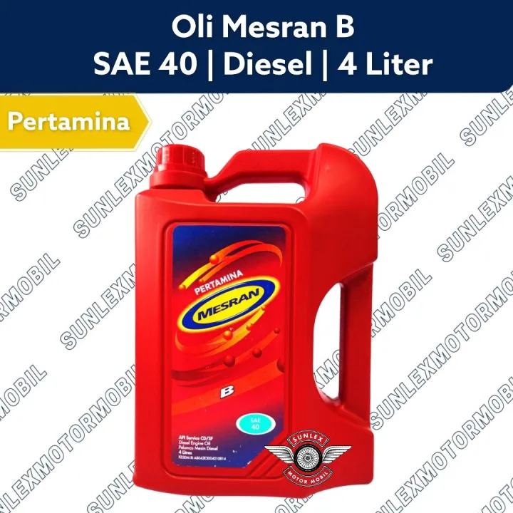 OLI MESIN PERTAMINA MESRAN B SAE40 4 LITER B40 TRUK DIESEL | Lazada ...