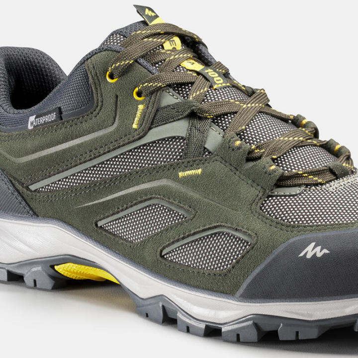 พร้อมส่ง-รองเท้าผู้ชายสำหรับใส่เดินป่าบนภูเขา-กันน้ำ-men-s-waterproof-mountain-walking-shoes-mh100